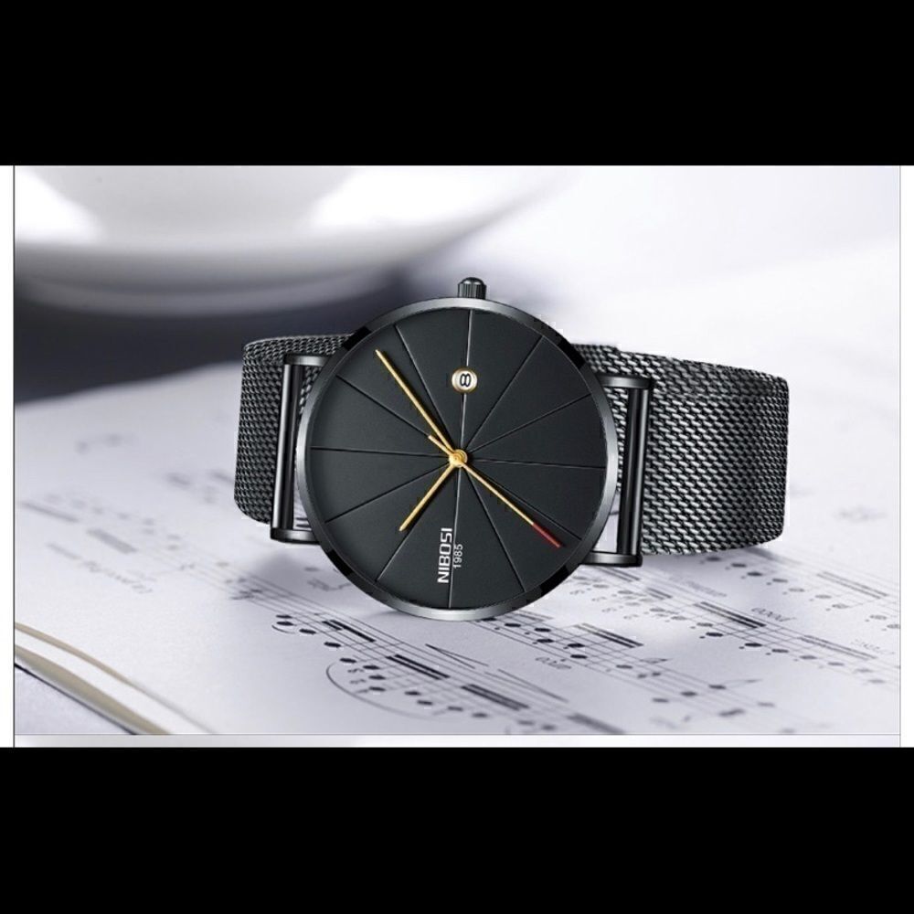 🎉NiBoSi thin quality wristwatch Stainless Steel